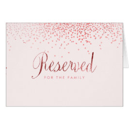 PixDezines Faux Rose Gold Confettis/Table Réservée