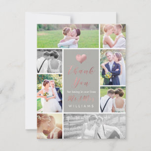 PixDezines Faux Rose Gold Heart Merci