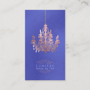 PixDezines Faux-Roségold-Kronleuchter/DIY-Hintergr Visitenkarte