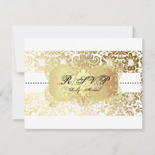 PixDezines Fidora Damask RSVP-Karten, 12x18 benöti RSVP Karte