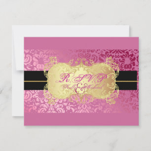 PixDezines Fidora Damask RSVP-Karten RSVP Karte