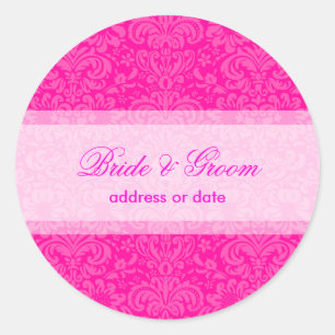 PixDezines Fidora Vintage Damask Runder Aufkleber