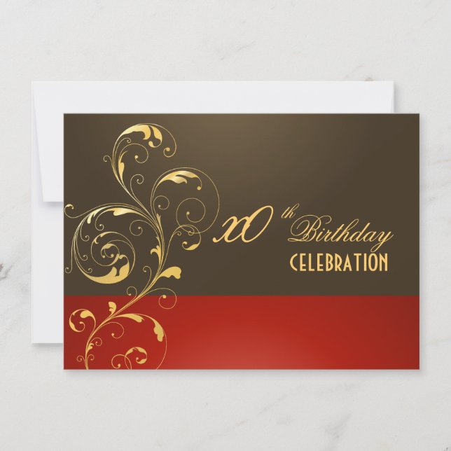 PixDezines filigree DIY-Ereignis/Geburtstag Einladung (Vorderseite)