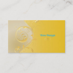 PixDezines Filigree+Wirbel/gold+gelb/DIY Visitenkarte