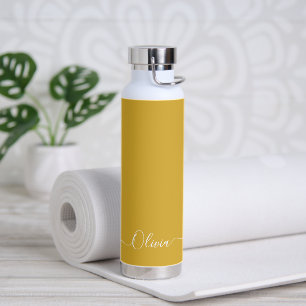PixDezines Flachs Gelb DIY-Farb-Wasserflasche Trinkflasche