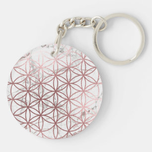 PixDezines Fleur de Vie / Faux Or Rose+Marbre