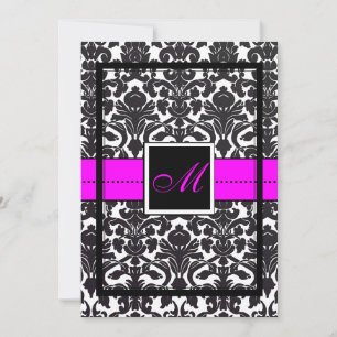 PixDezines Flora Damask/DIY color/neon pink Einladung