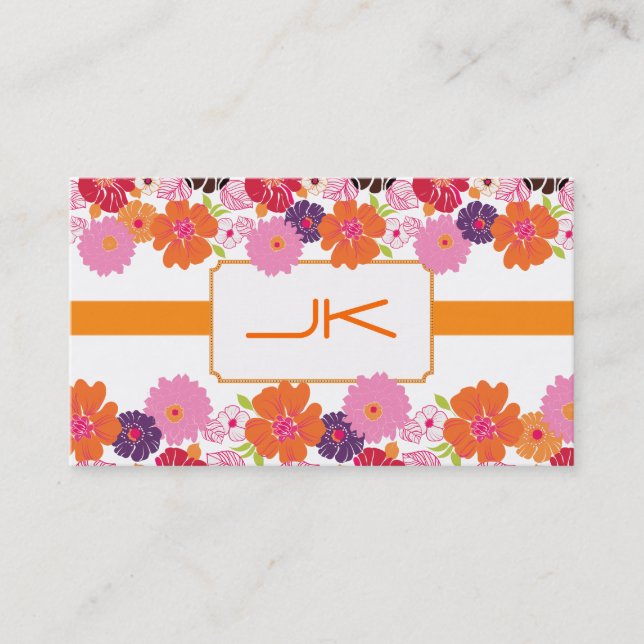 PixDezines Floral ~ Alegre Visitenkarte (Vorderseite)