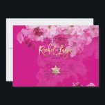 PixDezines Floral Watercolor Bat Mitzvah Einladung<br><div class="desc">PixDezines Bat Mitzvah florale digitale Aquarell von dunkelrosa Kirschblüten mit Rose goldener Stern von david. DIY für jede Veranstaltung. Mit unserem dynamischen Design können Sie alle Elemente bearbeiten. Klicken Sie auf "Anpassen", um Bilder zu bearbeiten, zu drehen und Text / Monogramm hinzuzufügen. Um mehr von unseren Blumen zu sehen, kopieren...</div>