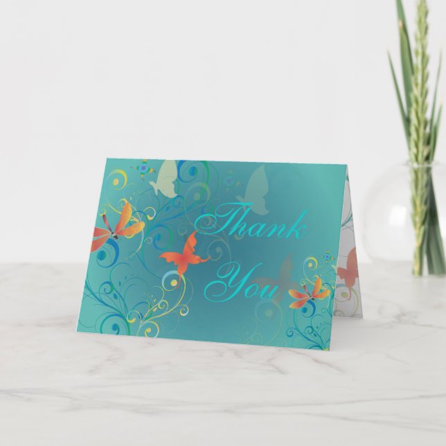 PixDezines Fluttering By2, cartes de remerciements (Devant)