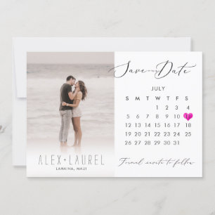 PixDezines Foto-Speichern Sie das Datum-Kalender R Einladung