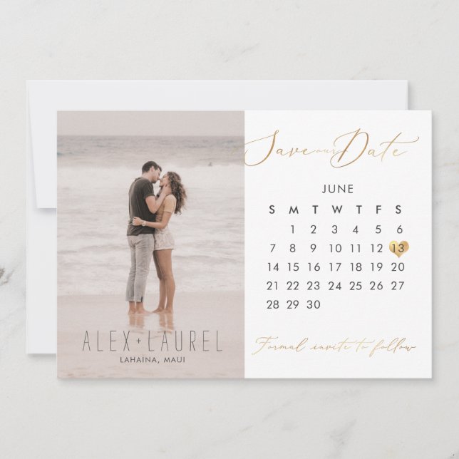 PixDezines Foto von Save the Calendar Date Einladung (Vorderseite)