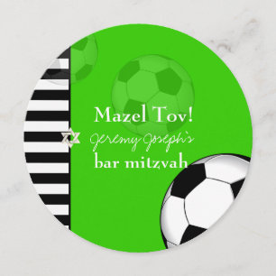 PixDezines Fußball Bar Mitzwa/DIY Farbe Einladung