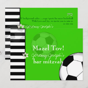 PixDezines Fußball Bar Mizwahe/DIY Farbe Einladung