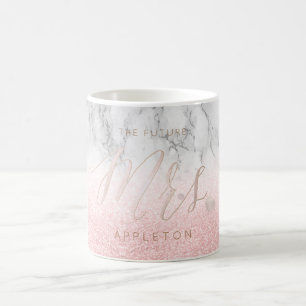 PixDezines Future Mrs./Blush Pink/Modern Script Kaffeetasse