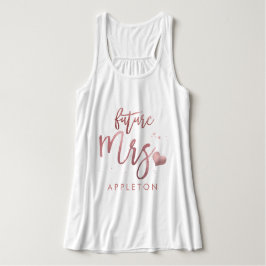 PixDezines Future Mrs/Imitate Rose Gold Script Tank Top