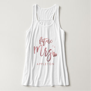 PixDezines Future Mrs/Imitate Rose Gold Script Tank Top