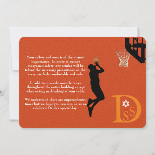 ✡ PixDezines Game On! Basketball Bar Mitzvah Einla Einladung