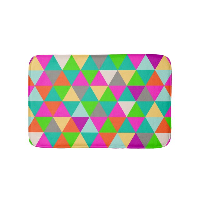 PixDezines geometrisch/neon/magenta Badematte (Vorderseite)