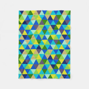 PixDezines geometrisch/verstellbar/Pfauenfarben/ Fleecedecke
