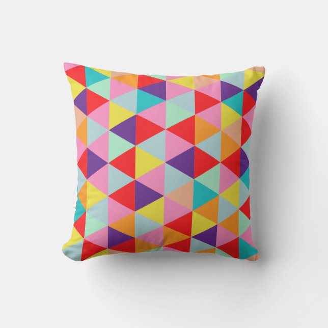 PixDezines geometrische/neonale Farben Kissen (Vorderseite)