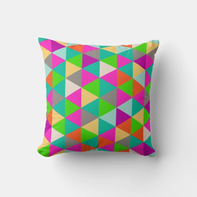 PixDezines geometrische/neonale Farben Kissen (Vorderseite)