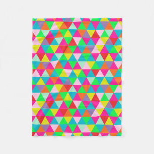 PixDezines geometrische/Neonfarben/ Fleecedecke
