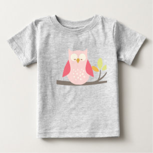 PixDezines gepunktete Eule Baby T-shirt