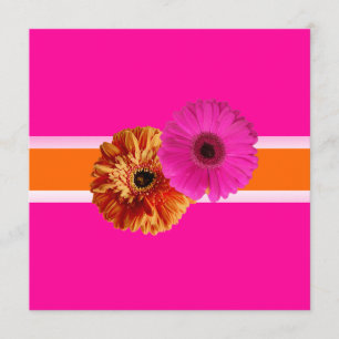 PixDezines Gerber, orage+passion pink/diy Farben Einladung