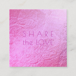 PixDezines Glam Teilen Sie die Liebe Iridescent Om Quadratische Visitenkarte