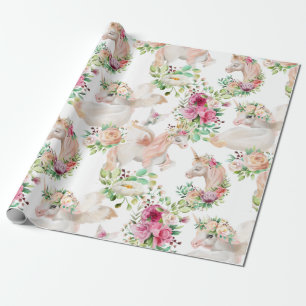 PixDezines glauben an Unicorns DIY-Hintergrund Geschenkpapier