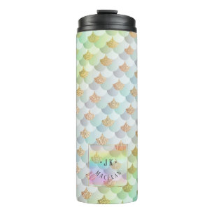 PixDezines Glitzer-Meerjungfrau-Schuppen, Cotton C Thermosbecher