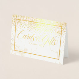 PixDezines Gold Confetti/Karten+Geschenke Tafelzei Folienkarte