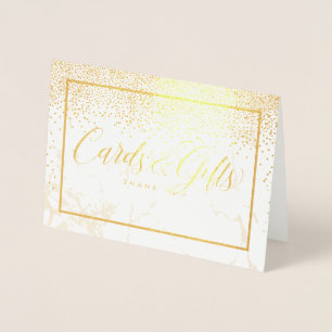 PixDezines Gold Confetti/Karten+Geschenke Tafelzei Folienkarte
