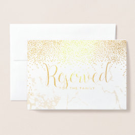 PixDezines Gold Confetti/Reservierte Tafelsignieru Folienkarte