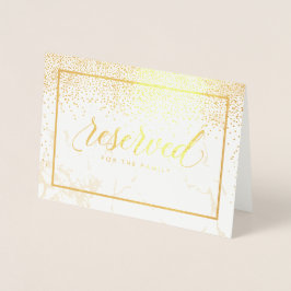 PixDezines Gold Confetti/Reservierte Tafelzeichen Folienkarte