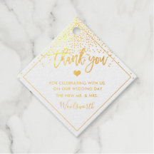 PixDezines Gold Foil Confetti Fun Script Vielen Da
