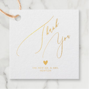PixDezines Gold Foil Luxe Calligraphy Vielen Dank Geschenkanhänger