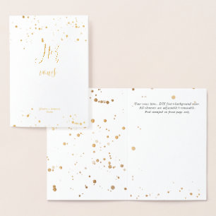 PixDezines Gold Pinselstriche Drehbuch Ihre Vows F Folienkarte