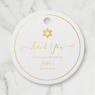 PixDezines Gold Star von David Mitzvah Vielen Dank Geschenkanhänger