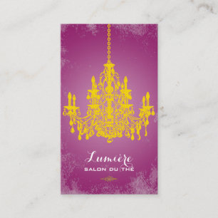 PixDezines goldene Kronleuchter/DIY-Farbe Visitenkarte