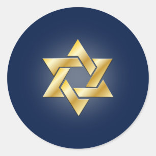 PixDezines goldener Davidstern/DIY-Hintergrund Runder Aufkleber