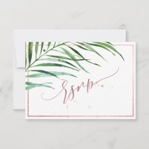 PixDezines Greenery UAWG Imitate Rose Gold RSVP Karte