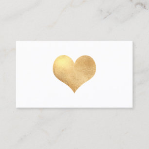 PixDezines großes Herz in Fauxgold/DIY-Hintergrund Visitenkarte