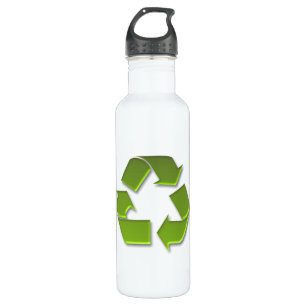 PixDezines Grün recyceln Symbol Trinkflasche
