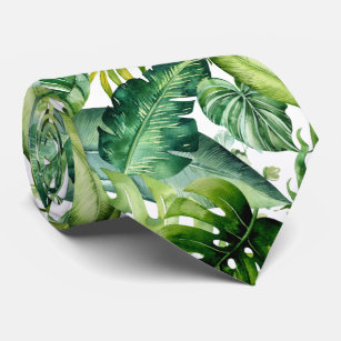 PixDezines Grüne Tropisches Blattwerk Krawatte