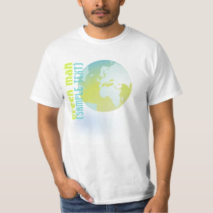 PixDezines Grüner Mann, Globus T-Shirt
