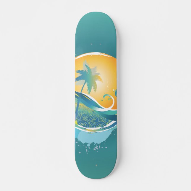 PixDezines Grunge Aloha, für die Freude an der Arb Skateboard (Vorne)