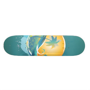 PixDezines Grunge Aloha, für die Freude an der Arb Skateboard