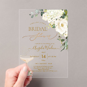 PixDezines H2 Alabaster Rose Hydrangea Bridal Acryleinladungen